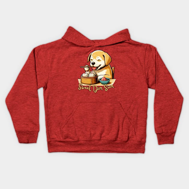 Dim sum dog Kids Hoodie by Japanese Fever